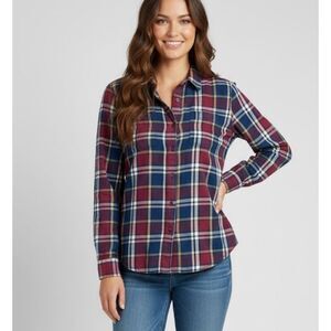 The North Face Plaid Button Down Shirt Women’s M Flannel Cotton